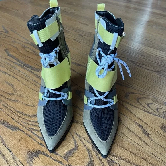 New Steve Madden Illusions Mesh Booties Ankle Booties Size 7 - Picture 5 of 15